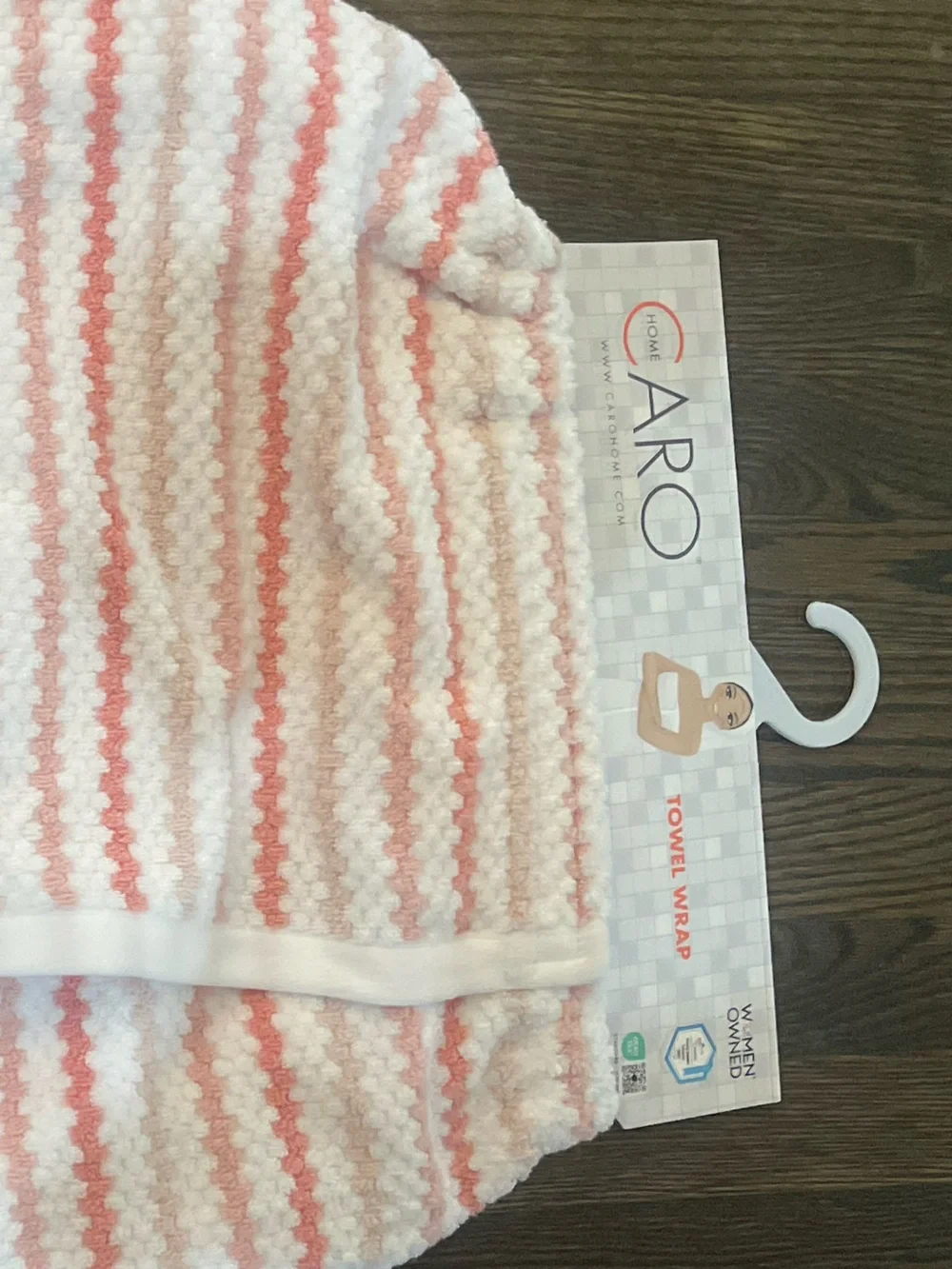 CARO spa towel wrap - velcro closure absorbent and soft 100% Cotton - Brand new